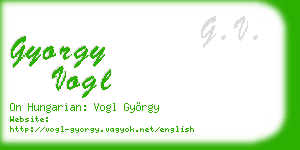 gyorgy vogl business card